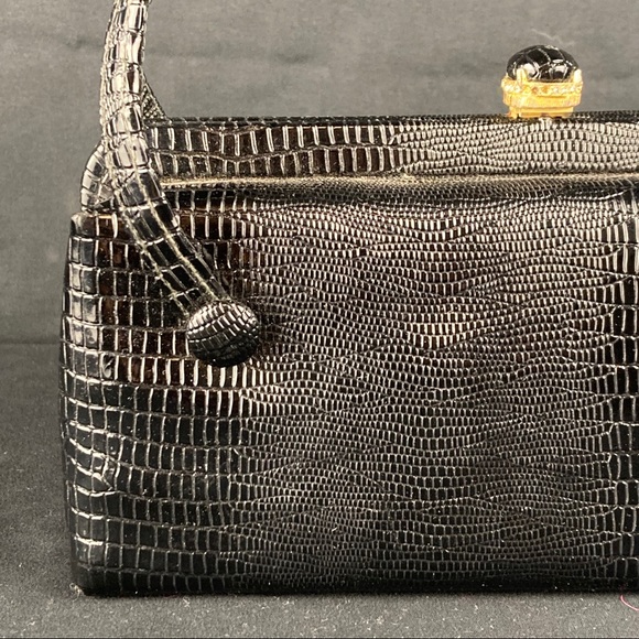 Joseph Magnin lizard embossed handbag - Picture 2 of 12